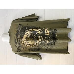 Y2K UFC dragon skull grenade green t-shirt NWT 2XL